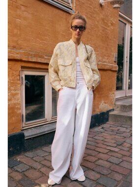 ZARA JACQUARD BOMBER JACKET